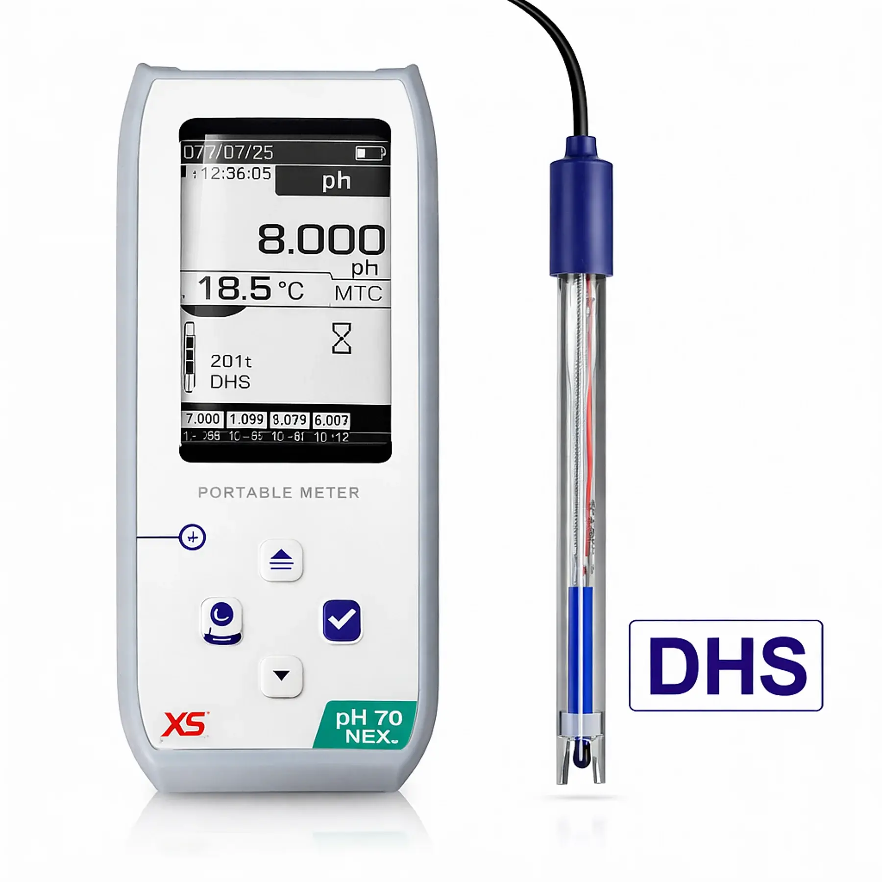 XS | PH 70 NEX Portatif PH metre (201 T DHS Elektrodu ile)