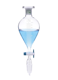 İSOLAB | Damlatma Hunisi-Cam-Armudi-Dereceli-Ptfe Musluklu-250 ml