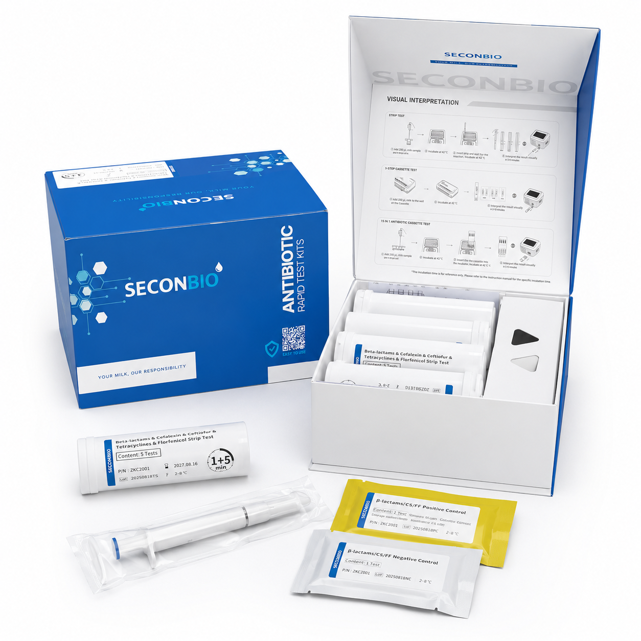 SECONBIO | Beta-lactams & Cefalexin & Ceftiofur & Tetracyclines & Florfenicol Strip Test