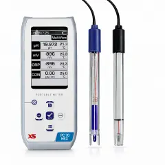 XS | PC 70 NEX Portatif Multiparametre pH / ORP / EC / TDS / Tuzluluk Ölçüm Cihazı – 201 T Elektrot ve 2301 T İletkenlik Hücreli