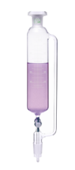 İSOLAB | Damlatma Hunisi-Cam-Silindirik-Basınç Borulu-Dereceli-PTFE Musluklu-1000 ml
