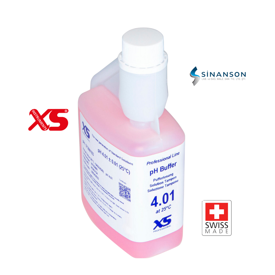 XS Instruments pH Kalibrasyon Çözeltisi | 500ml XS Professional pH 4.01 ±0.01 @25 °C