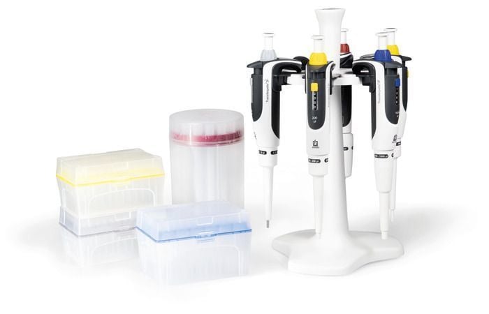 Brand Transferpette® | S Ayarlanabilir Otomatik Pipet Seti 0,1-1 ul , 0,5-10 ul,10-100 ul Pipetler ve Askıları ile Birlikte