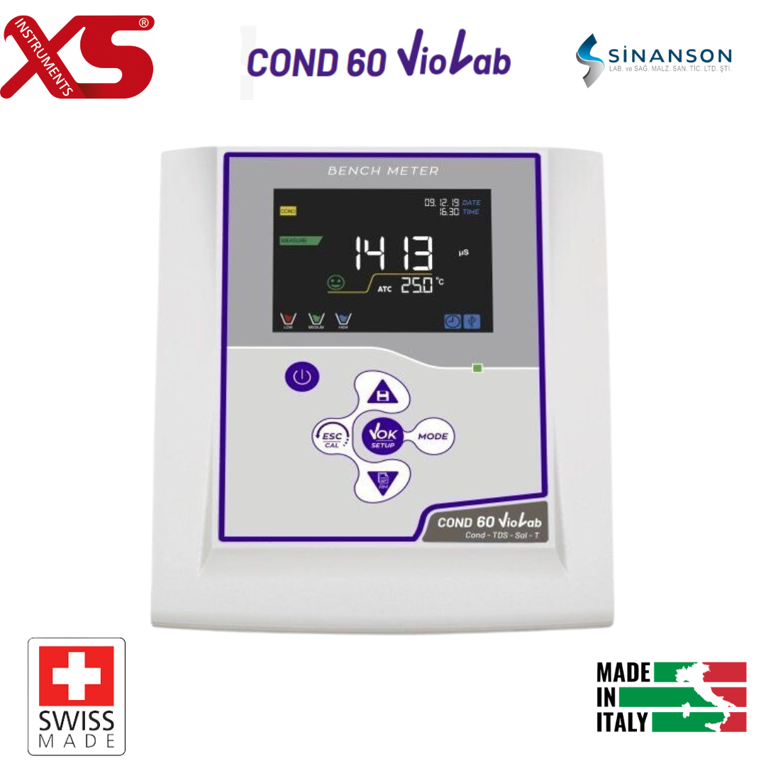 XS Instruments COND 60 Violab Masaüstü İletkenlik, TDS ve Tuzluluk Ölçer