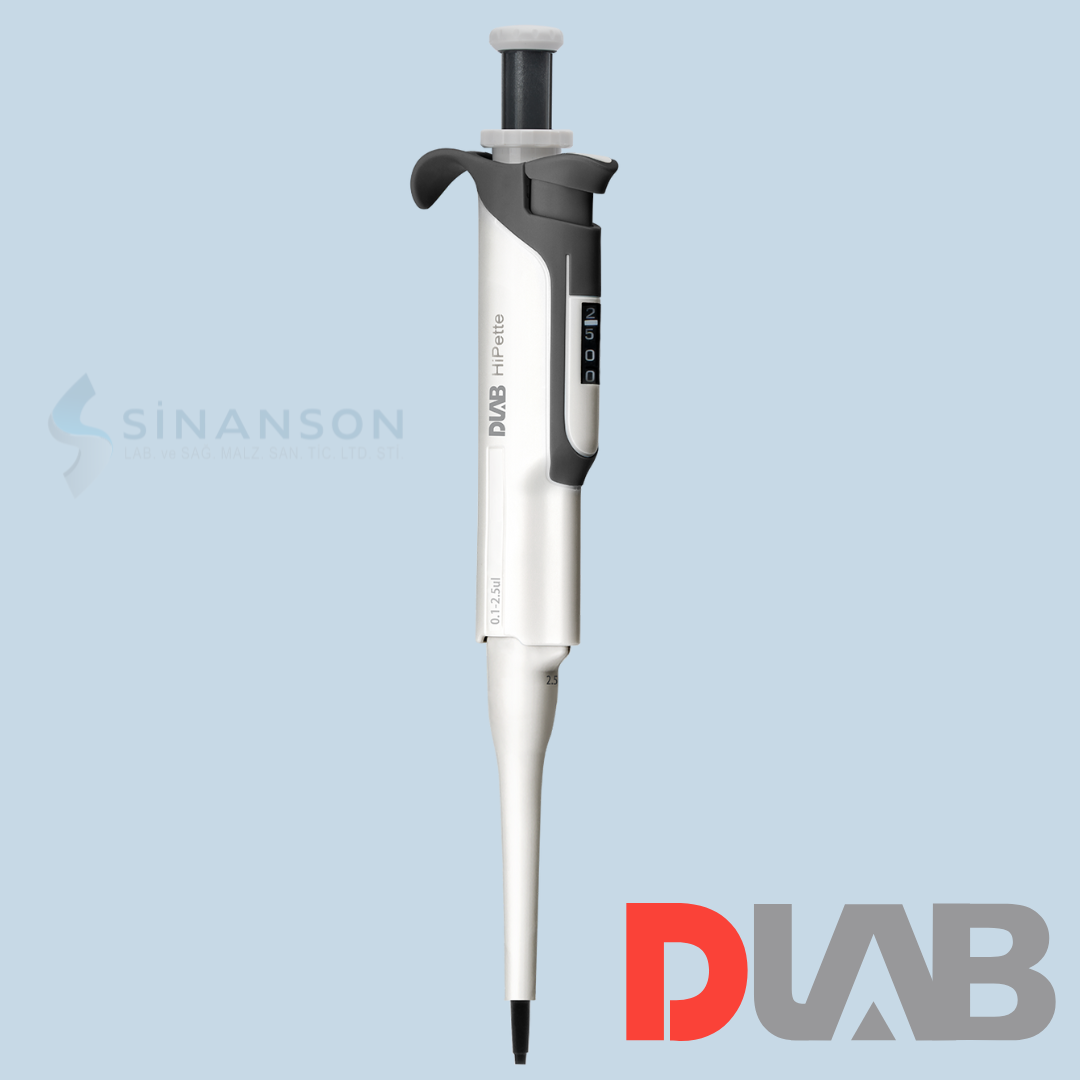 DLAB | HİPette Renkli Tek Kanallı Tamamen Otoklavlanabilir Mekanik Pipet 0,1µl-2,5µl