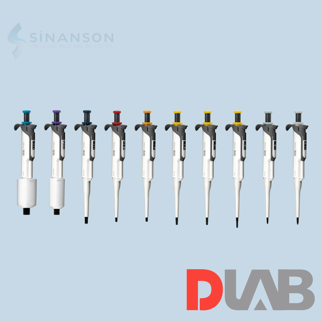 DLAB | HİPette Renkli Tek Kanallı Tamamen Otoklavlanabilir Mekanik Pipet 1000µl-10000µl