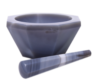 İSOLAB | Havan-Agat-Tokmağı İle-Çap 60 mm-Derin Form