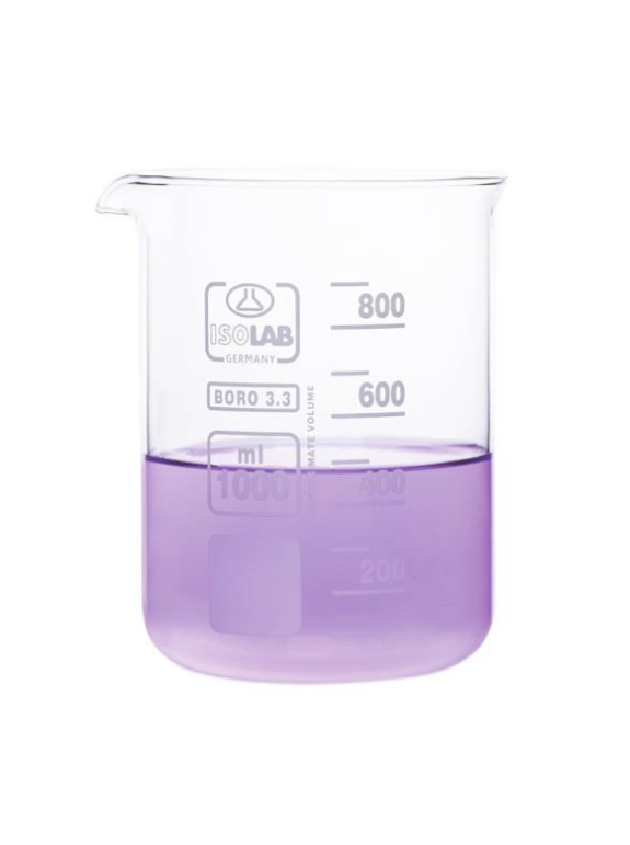 ISOLAB | Beher - Cam | Kısa Form - 800 ml