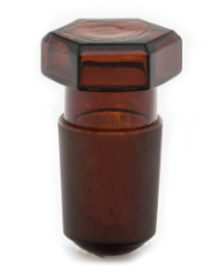 İSOLAB | Tıpa-Cam-Amber-Hexagonal Kapaklı-NS 10/19