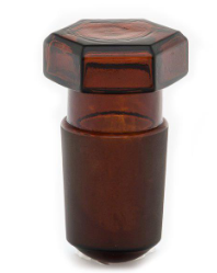 İSOLAB | Tıpa-Cam-Amber-Hexagonal Kapaklı-NS 29/32