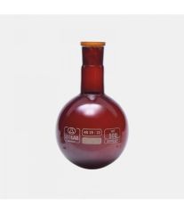 ISOLAB | Balon - Dibi Yuvarlak - Amber - Şilifli |  100 ml - Ns29/32