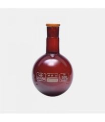 ISOLAB | Balon - Dibi Yuvarlak - Amber - Şilifli | 250 ml - Ns29/32