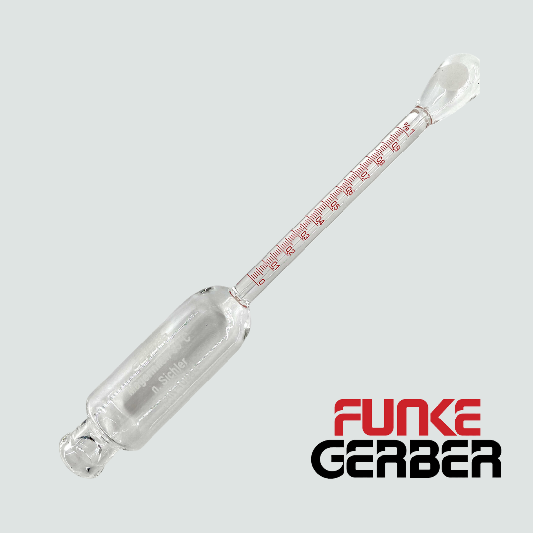 Funke Gerber | 3160-G Bütrometre % 0 – 1 : 0,01  ( 3280, tıpası ile birlikte ) Kapalı Uçlu