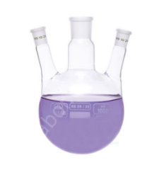 İSOLAB  | Balon-Dibi Yuvarlak- 3 Boyunlu-Yan Dişi Şilif-Merkez Boyun : NS 29/32-Yan Boyun(Lar) : NS 14/ 23-250 ml