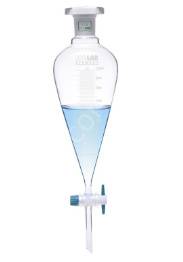İSOLAB | Ayırma Hunisi-Cam-Konik-Dereceli-Ptfe Musluklu-100 ml